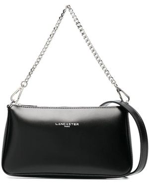 Lancaster Debossed-Logo Shoulder Bag - Black