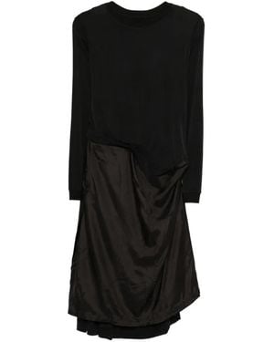 Maison Margiela Elegant Midi Dress For The Modern Wardrobe - Black