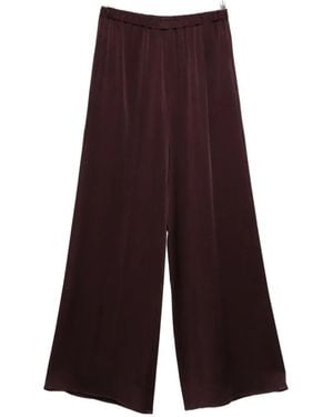Antonelli Elasticated-Waist Palazzo Pants - Purple