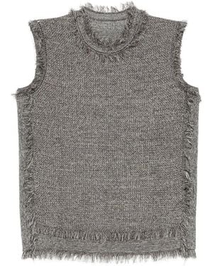 JNBY Fringed Knit Vest - Gray