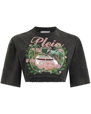 Philipp Plein Printed Crop Top - Green