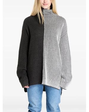 Desigual Jersey Kenai A Rayas - Gris