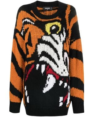 DSquared² Pullover tiger - Arancione