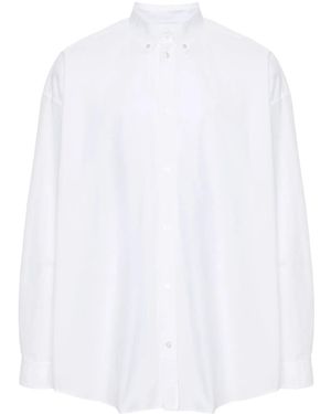 Balenciaga Camicia Con Ricamo - Bianco