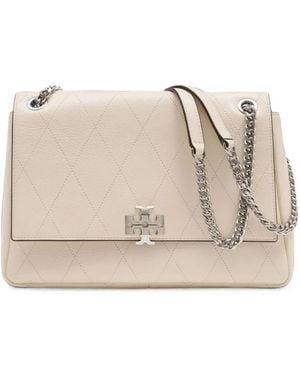 Tory Burch Charlie Quilted Shoulder Bag - Natural
