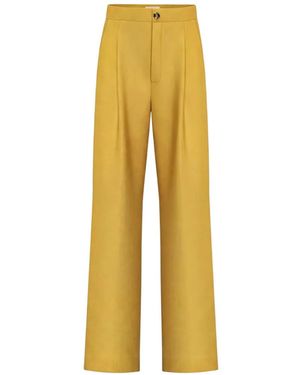 Marella Emme Pleated Trousers - Yellow