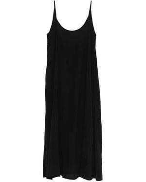 Baserange Robe Ade À Coupe Mi-Longue - Black