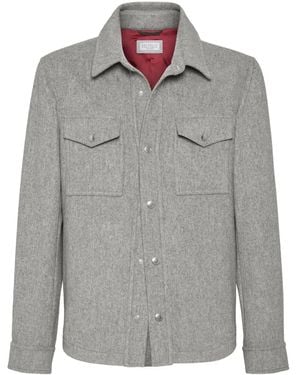 Brunello Cucinelli Shirt-style pocket jacket - Grau