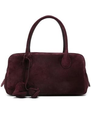 Magda Butrym Brigitte Flower-Charm Suede Tote Bag - Purple