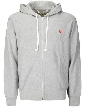 COMME DES GARÇONS PLAY Kapuzenjacke Mit Reißverschluss - Grau