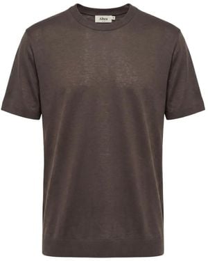 Altea Crew-Neck Linen T-Shirt - Grey