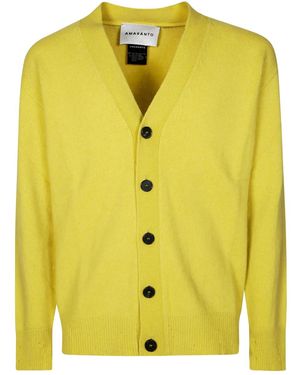 Amaranto Buttoned V-neck cardigan - Gelb