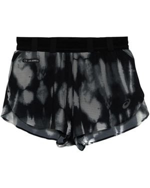 Asics Pantalon En Tissu Indéchirable À Imprimé Tie-Dye - Black