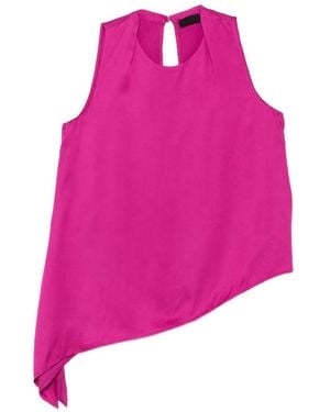 Liu Jo Asymmetric-Hem Sleeveless Top - Pink