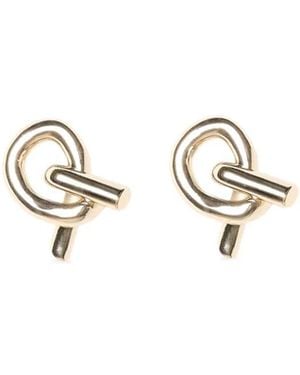 Fabiana Filippi Knot-Detail Earrings - White
