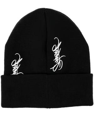 Supreme Logo-Embroidered Beanie - Black