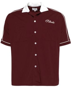 Rhude Chamonix Mont-Blanc Bowling Shirt - Red