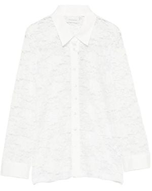 Andiata Floral-Lace Button-Up Shirt - White