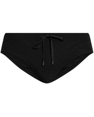 Balmain Drawstring Swim Briefs - Black