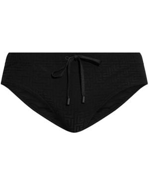 Balmain Drawstring Swim Briefs - Black