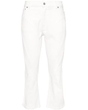 Mugler Vaqueros capri de talle alto - Blanco