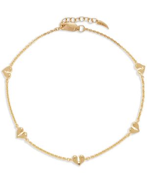 Missoma Heart Mini Charm Bracelets - Metallic