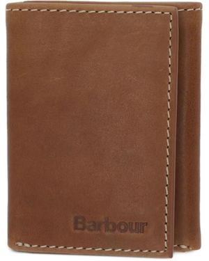 Barbour Bywell Logo-Debossed Wallet - Brown
