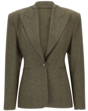 ANDAMANE Toni Peak-Lapel Blazer - Green