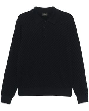 Brioni Trama Polo Shirt - Black