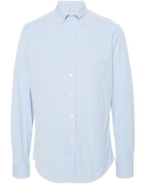 Traiano Milano Sky Blue Stretch Piqué Shirt