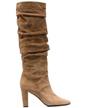 Manolo Blahnik Calassohi Slouchy Boots - Natural