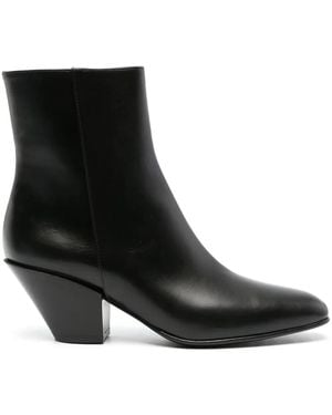 Roberto Festa Allyk 70Mm Ankle Leather Boots - Black