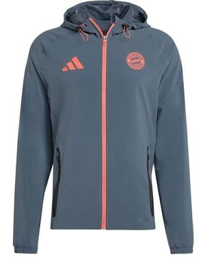 adidas X Bayern Munich Logo Zip-Up Hoodie - Blue