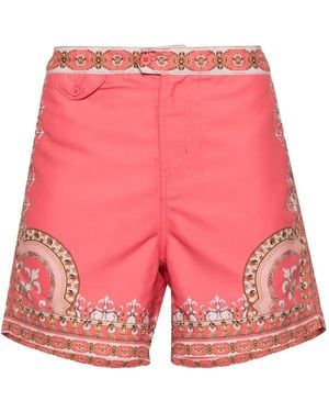 CAMILLA Shell Games Tailored Swim Shorts - Pink