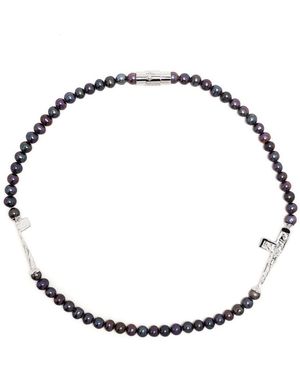 SWEETLIMEJUICE Pearl Choker - Metallic
