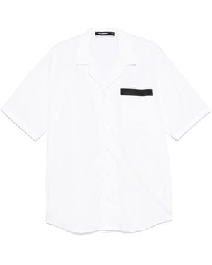 KARL LAGERFELD Logo-Plaque Shirt - White