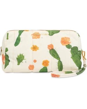 Bimba Y Lola Kosmetiktasche mit Kaktus-Print - Grün