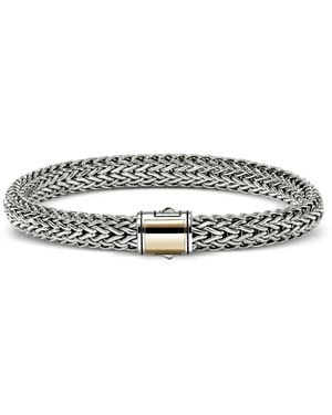 John Hardy 14Kt Geelgouden Sterling Zilveren Armband - Wit