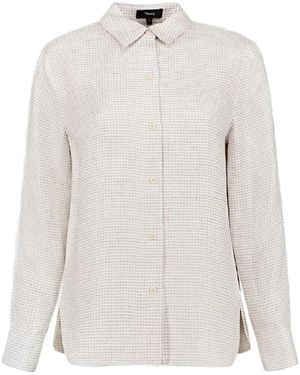 Theory Geruit Blouse - Wit