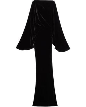 ‎Taller Marmo Musidora Draped Maxi Gown - Black