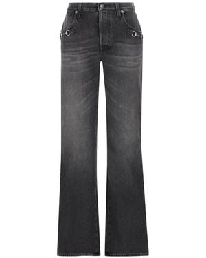 Gucci Vaqueros Horsebit Rectos - Gris