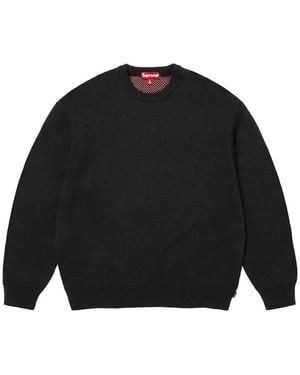 Supreme X Spitfire Intarsia-Knit Sweater - Black