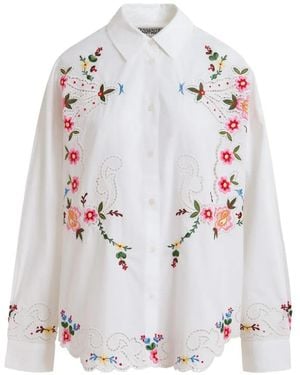 Essentiel Antwerp Jayme Embroidered Shirt - White