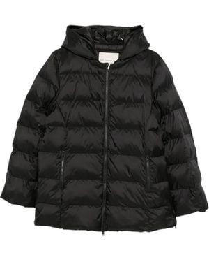 Max Mara Quilted Hooded Jacket - Black