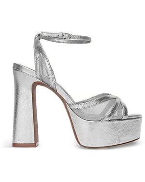 Carrano Allure Metallic-Effect Platform Sandals - White
