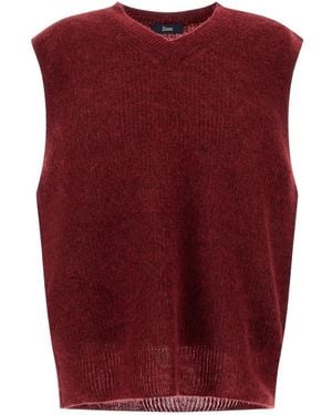 Herno V-Neck Vest - Red