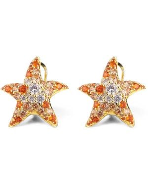 Eshvi Glow Starfish Earrings - Metallic