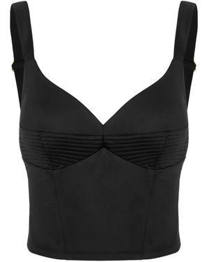 Murmur Haze Sleeveless Top - Black