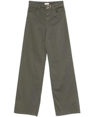 Liu Jo Good Flare Belted Pants - Gray