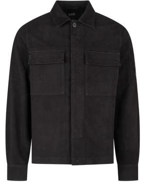 C.P. Company Moleskin Overshirt - Black